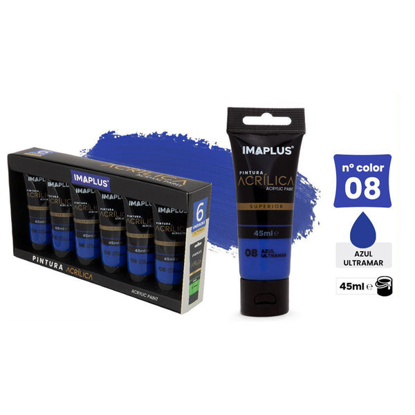 PINTURA ACRÍLICA SUPERIOR COLOR AZUL ULTRAMAR 45ML