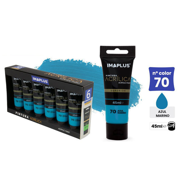 PINTURA ACRÍLICA SUPERIOR COLOR AZUL MARINO 45ML