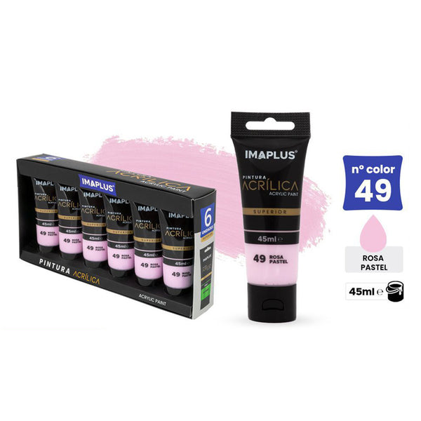 PINTURA ACRÍLICA SUPERIOR COLOR ROSA PASTEL 45ML