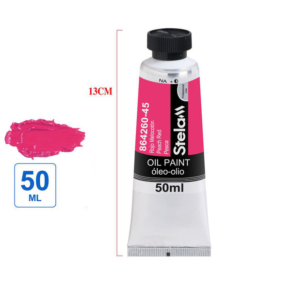 PINTURA ÓLEO COLOR ROJO MELOCOTÓN 50ML